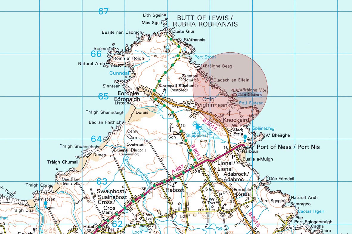The area that police are focusing on during search efforts